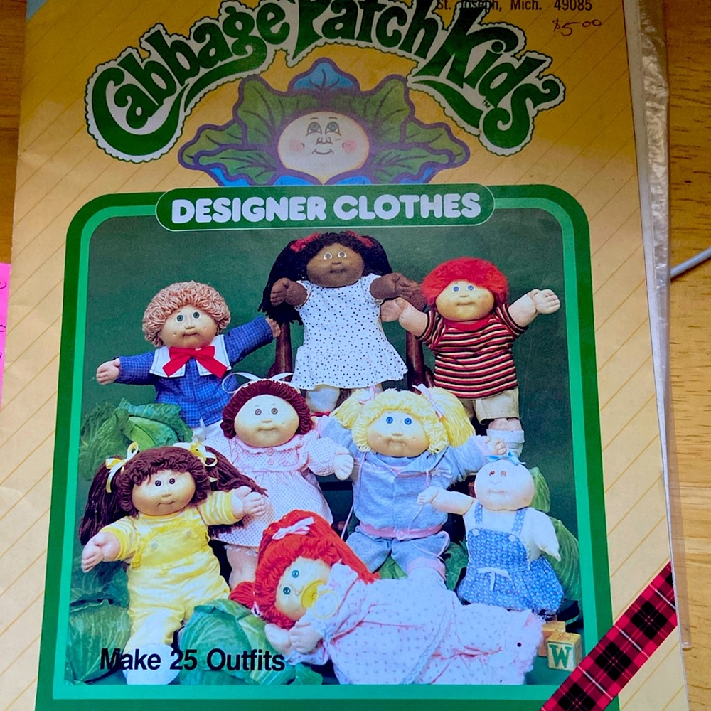 1984 Cabbage Patch Kids pattern book. Lucky you!all the cutting is done +bagged